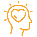 clipart with heart where the brain is