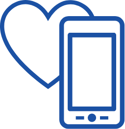 heart and phone icon